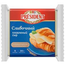 Сыр плавленый President сливочный 45%, 300г