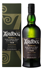 Виски шотландский Ardbeg 10 лет в подарочной упаковке, 0.7л