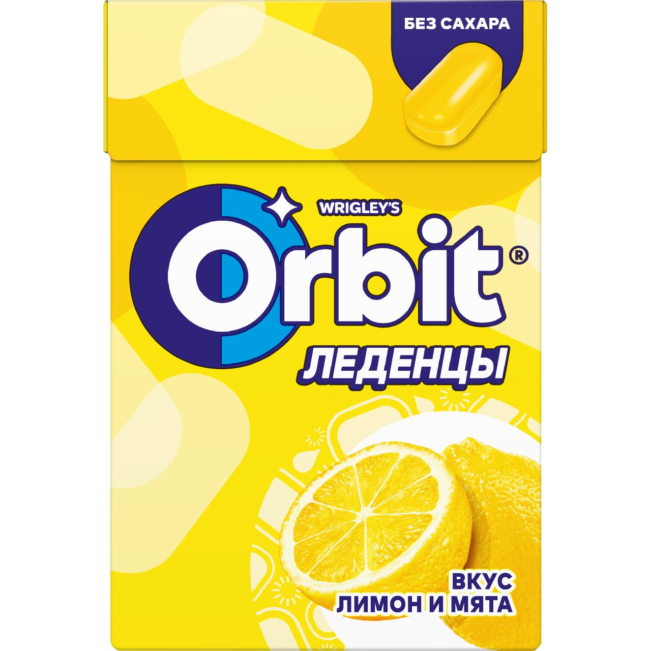 Леденцы ORBIT Лимон-мята 35 г