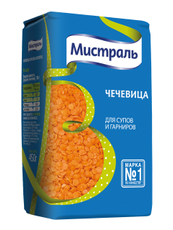 Чечевица Мистраль красная колотая для супов и гарниров, 450г
