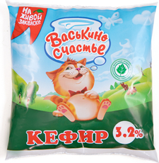 Кефир Васькино счастье 3.2%, 450г