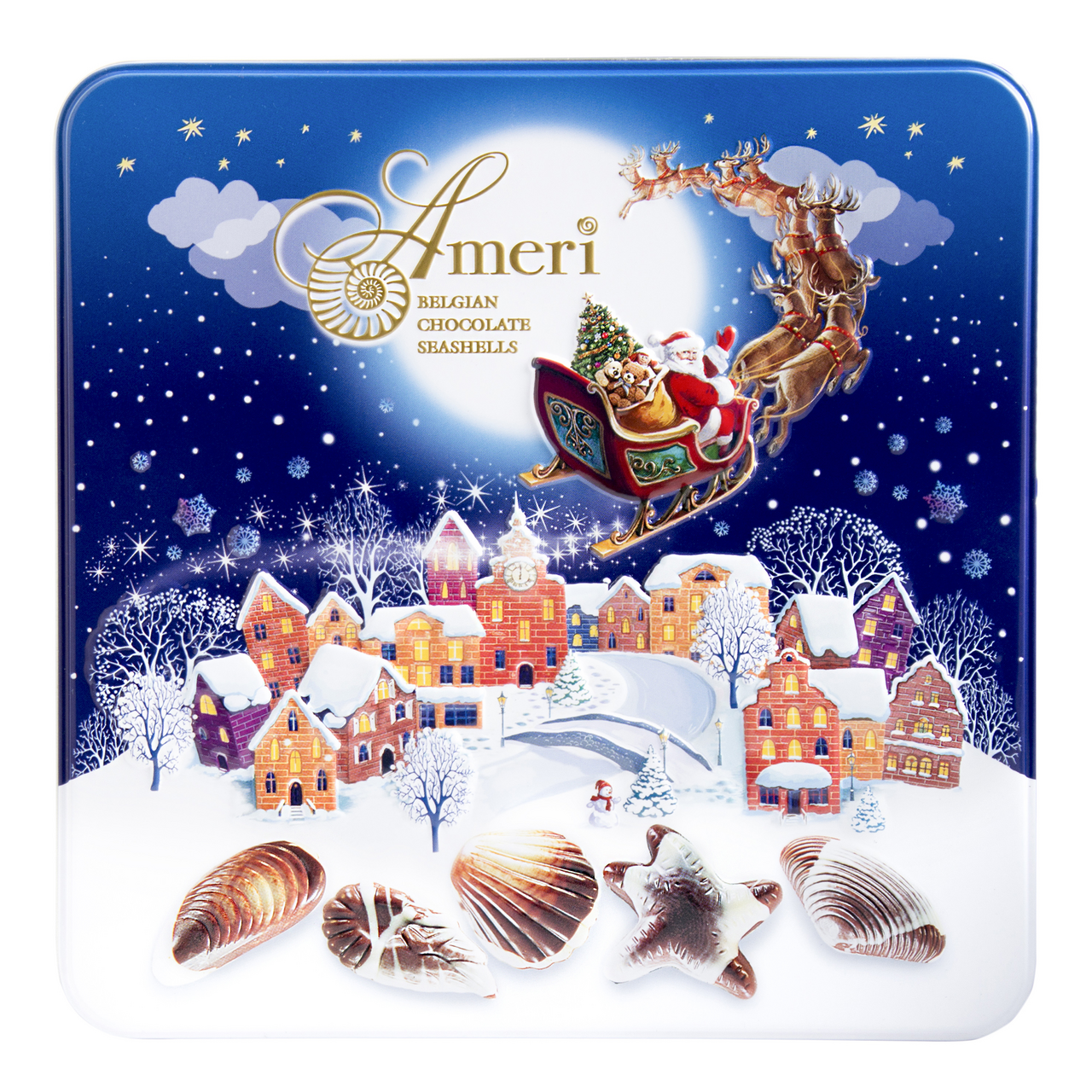 Набор шоколадных конфет Ameri ракушки с начинкой пралине, 500г