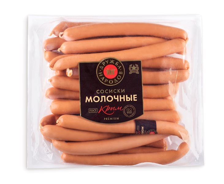 Сосиски Дружба народов Молочные ГОСТ, 500г