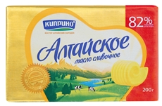 Масло сливочное Киприно Алтайское 82%, 200г