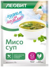 Суп Леовит Худеем за неделю Мисо, 15г