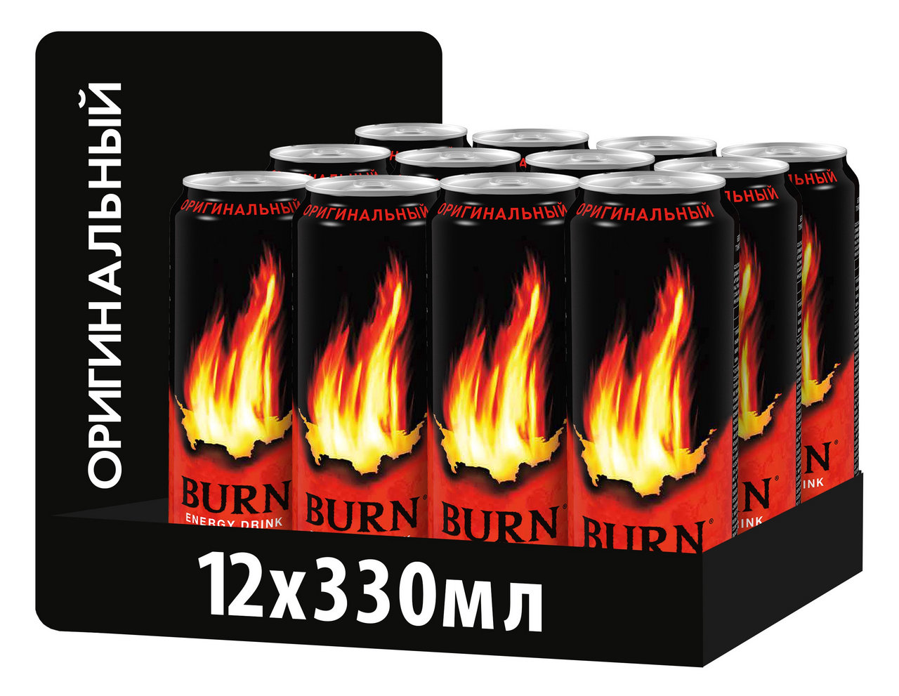 Энергетический напиток Burn Оригинальный, 330мл x 12 шт