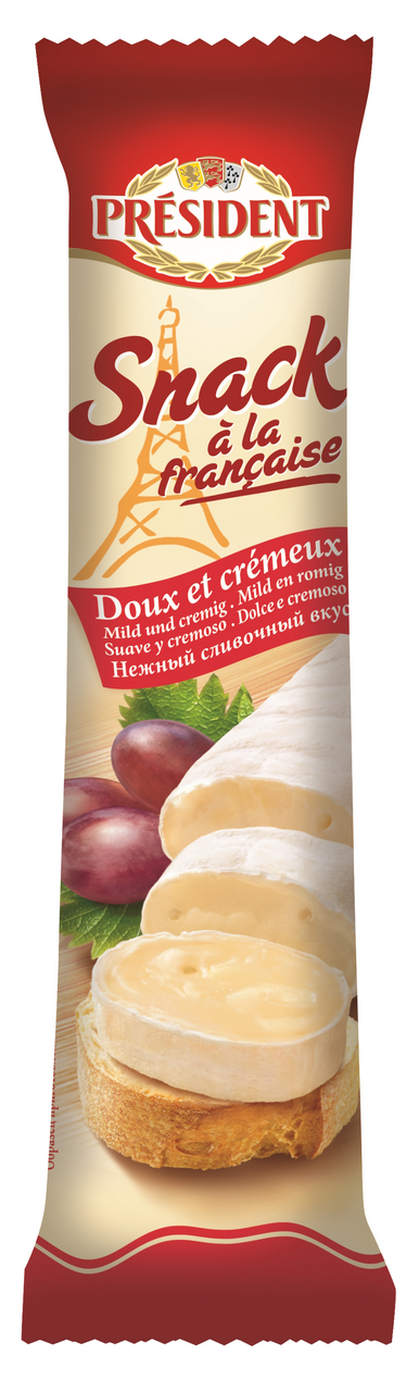 Сыр President Snack a la Francaise мягкий с белой плесенью 60%, 170г