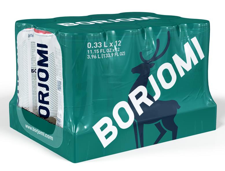 Минеральная вода BORJOMI в железной банке, 12*0.33 л