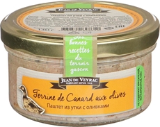 Паштет из утки Jean de Veyrac с оливками, 130г