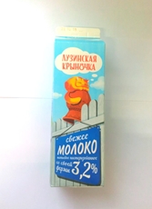 Молоко Лузинская крыночка пастеризованное 3.2%, 900мл