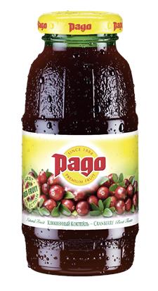 Напиток Клюква PAGO, 0,2 л стекло