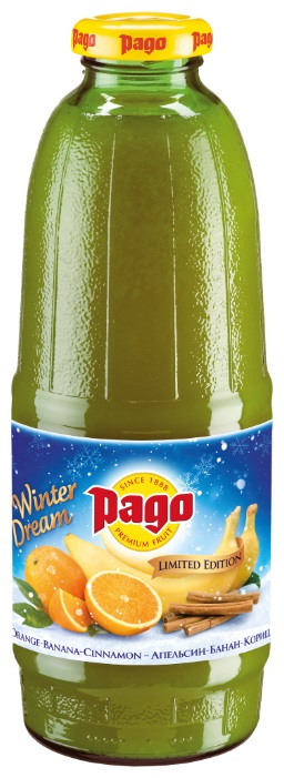 Нектар Апельсин-Банан-Корица PAGO, 0,75 л (стекло)