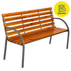 Скамья Фотон Бруна неокрашенная сталь дерево, 150 х 58 х 90см