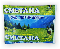 Сметана Ядринмолоко 20%, 250г