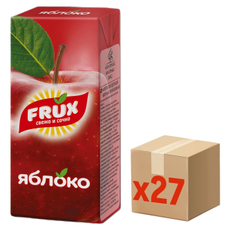 Напиток сокосодержащий Frux яблочный, 200мл x 27 шт
