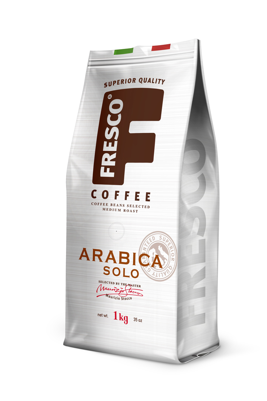 Кофе Fresco Arabica Solo в зернах, 1кг купить с доставкой на дом, цены в  интернет-магазине