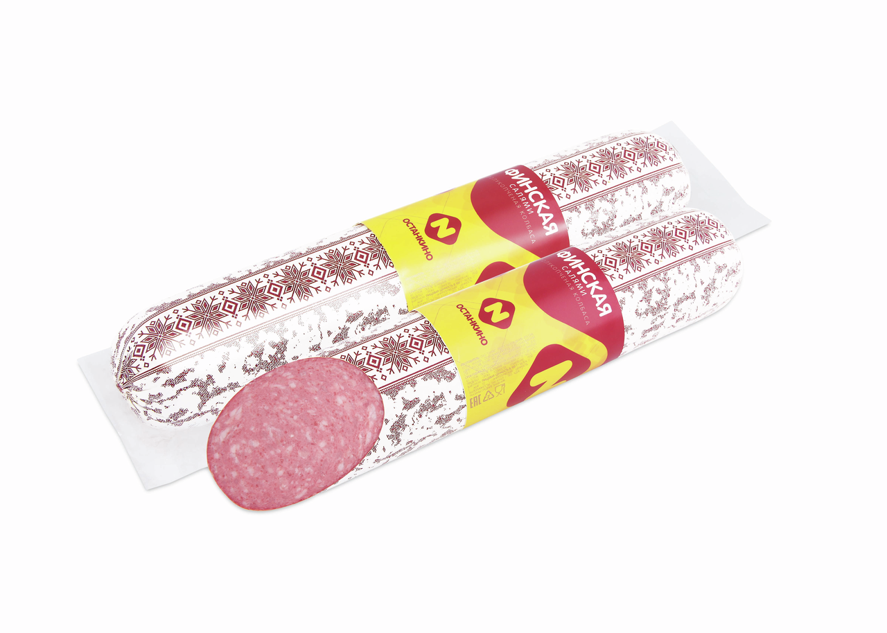 Колбаса Останкино Салями Финская полукопченая, 620г