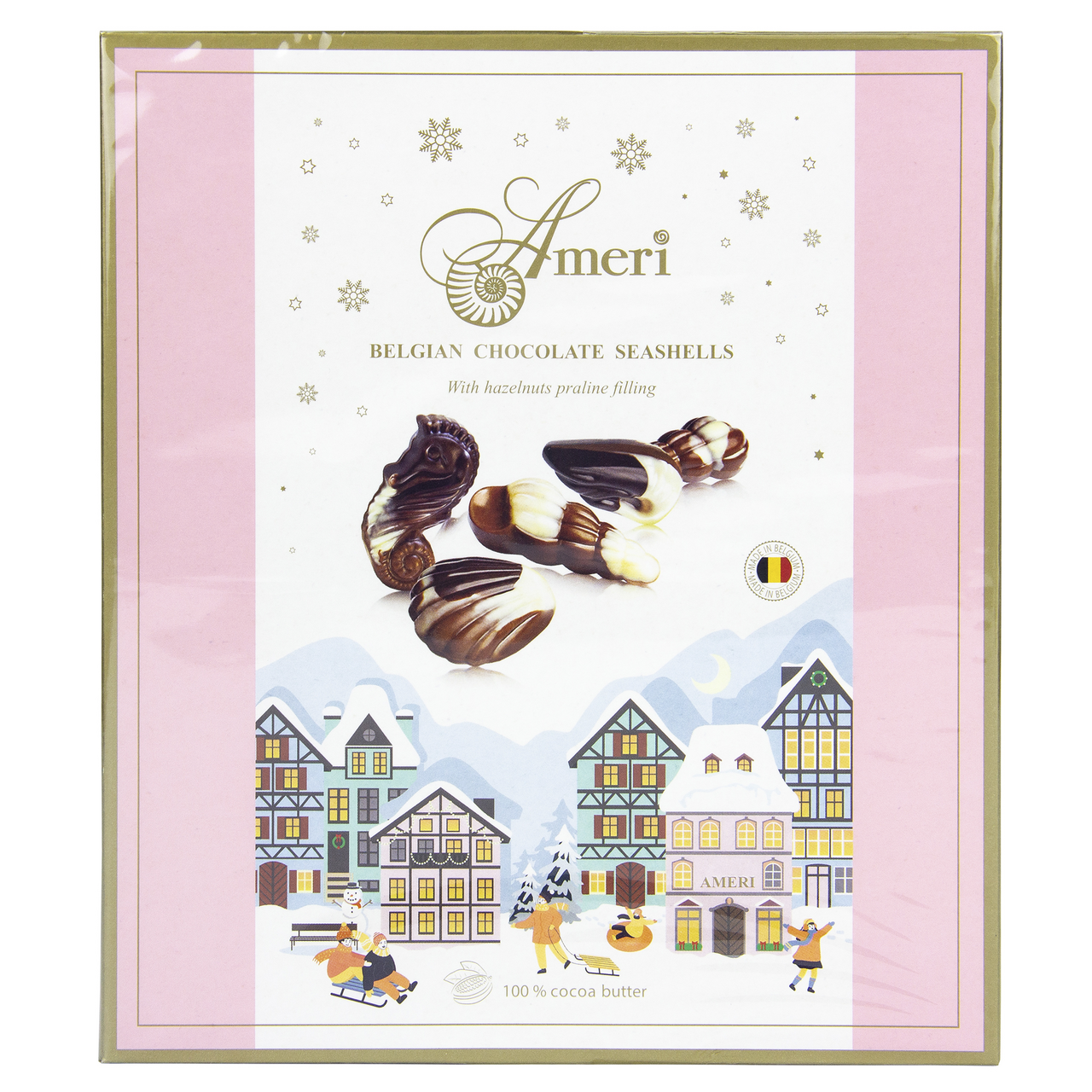 Набор шоколадных конфет Ameri ракушки с начинкой пралине, 250г