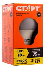 Лампа светодиодная Старт Eco Е27 GLS 30 Led 10Вт