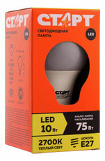 Лампа светодиодная Старт Eco Е27 GLS 30 Led 10Вт