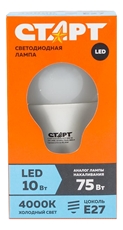 Лампа светодиодная Старт Eco Е27 GLS 40 Led 10Вт