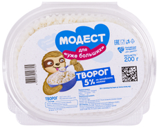 Творог детский Модест 5% с 3 лет, 200г