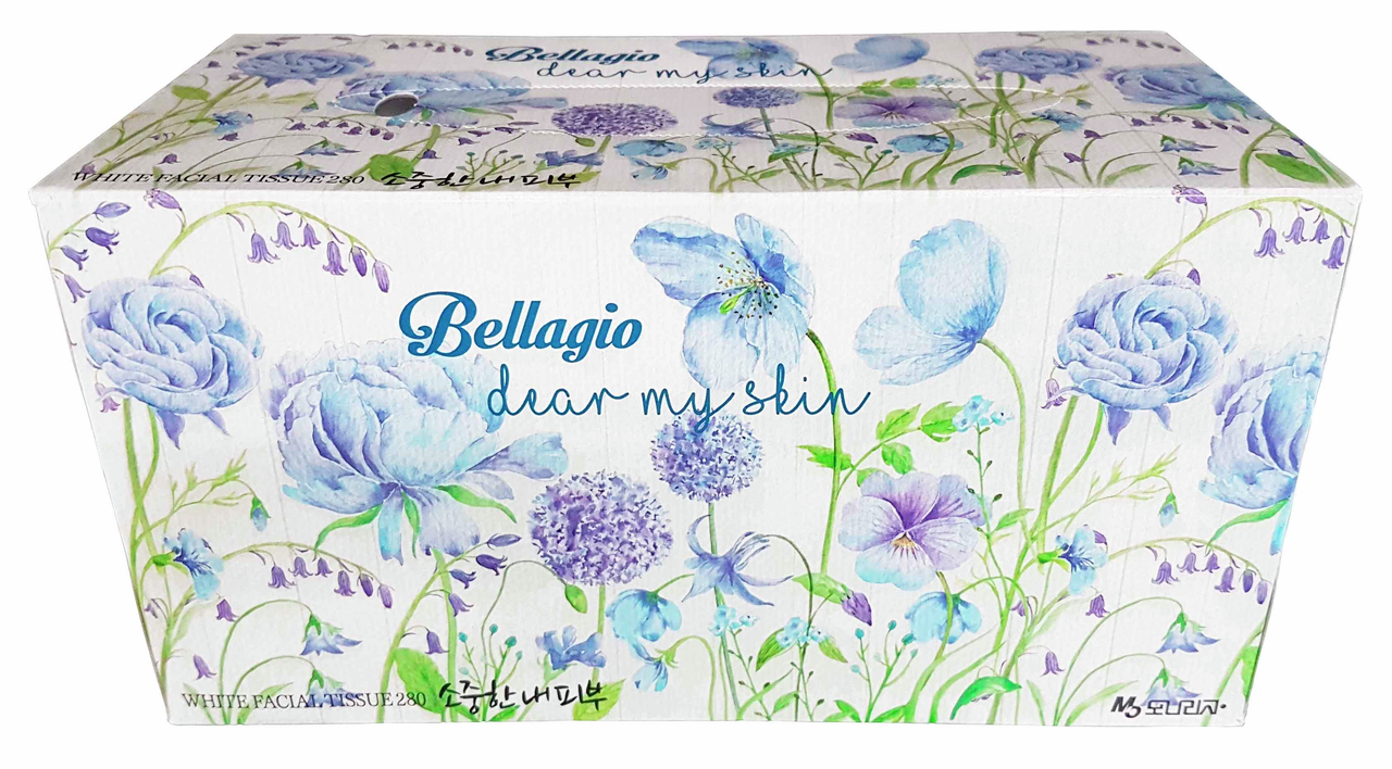 Салфетки бумажные для лица Bellagio двухслойные, 280 листов