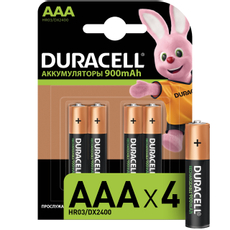 Аккумулятор Duracell HR03 AAA 900мАч, 4шт