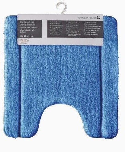 Tarrington House Коврик для ванной Dolce U-Shape синий, 50 х 48см