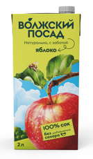 Сок Волжский посад Яблочный, 2л
