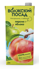 Нектар Волжский посад Персиково-яблочный, 2л
