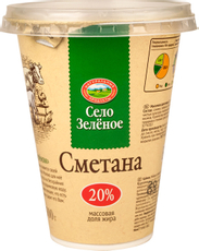Сметана Село Зеленое 20%, 300г