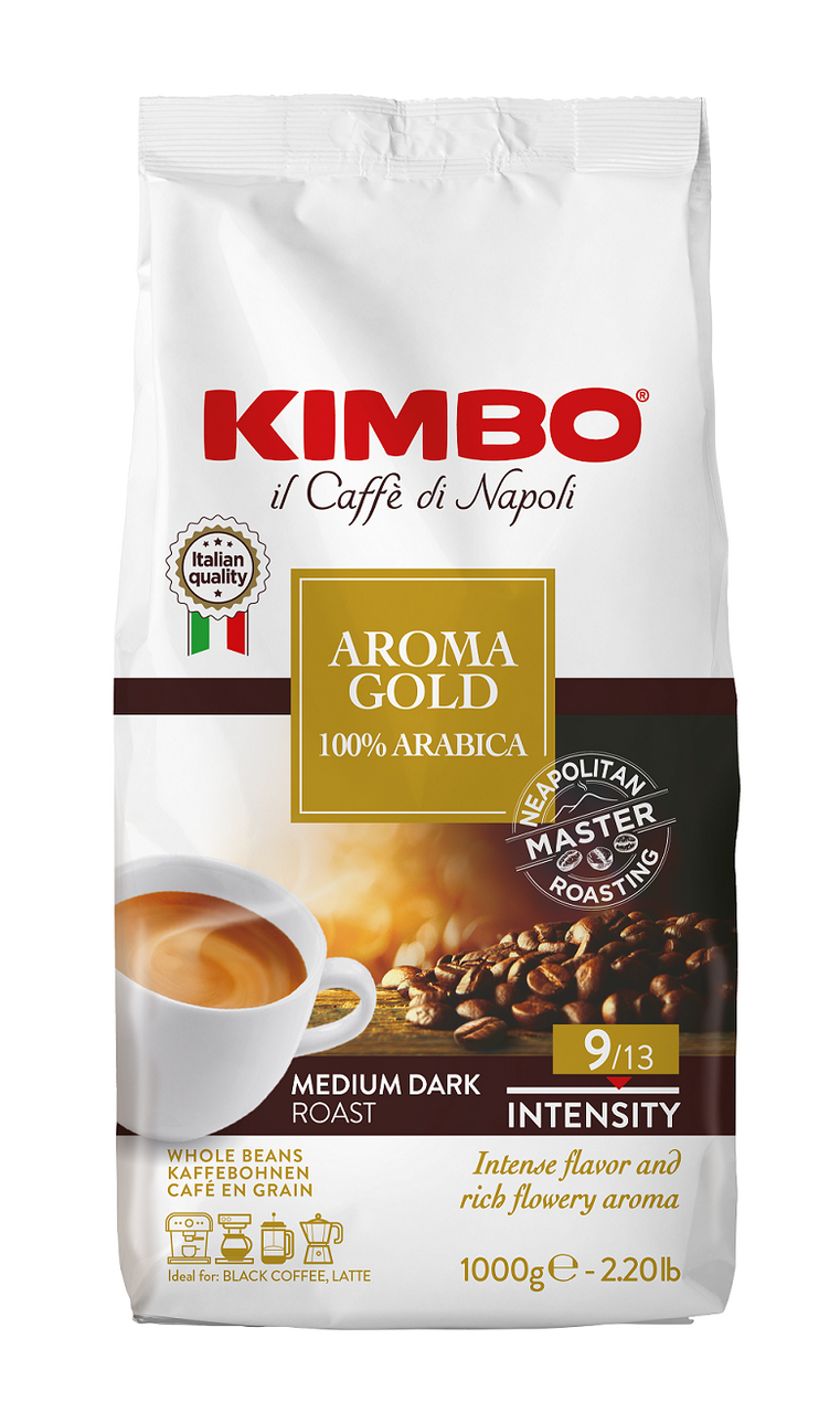 Кофе Kimbo Aroma Gold Arabica в зернах, 1кг купить с доставкой на дом, цены  в интернет-магазине