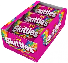 Конфеты Skittles 2в1 жевательные, 38г x 12 шт