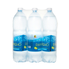 Вода Рамено минеральная c ароматом лимона газированная, 1.5л x 6 шт