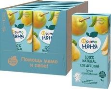 Сок детский ФрутоНяня Груша с 3 лет, 500мл х 12 шт