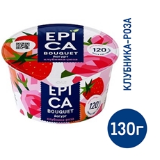 Йогурт Epica Bouquet клубника роза 4.8%, 130г
