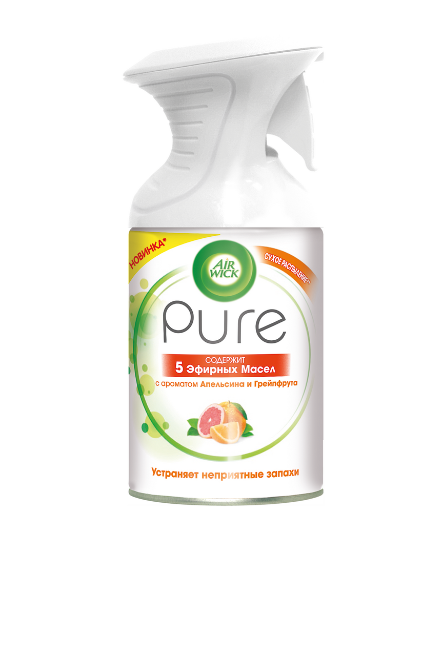 Освежитель воздуха AirWick Pure 5 Эфирных Масел Апельсин и грейпфрут, 250мл