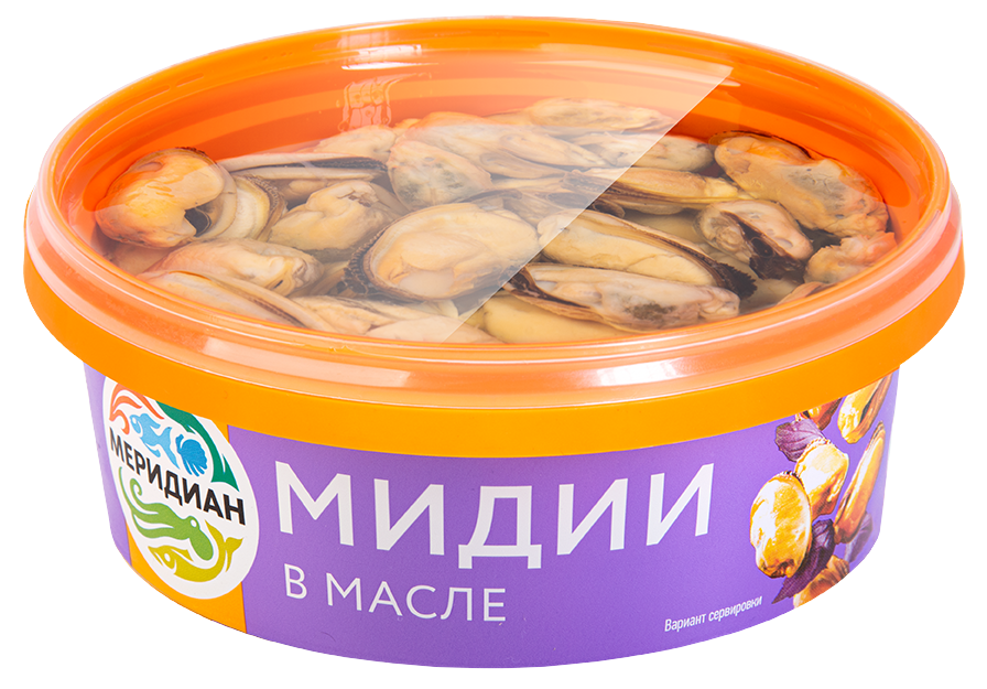 Мидии Меридиан в масле, 270г