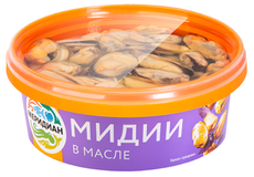Мидии Меридиан в масле, 270г
