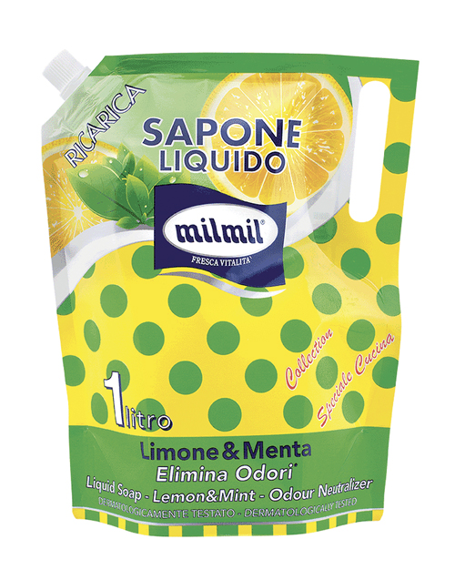 Мыло жидкое Milmil Sapone Лимон и мята, 1л
