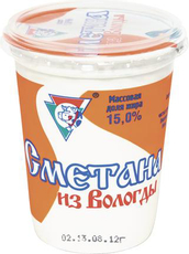 Сметана Из Вологды 15%, 400г