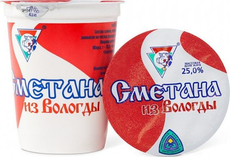 Сметана Из Вологды 25%, 400г