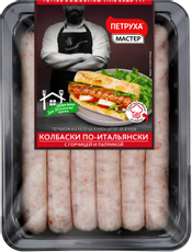 Колбаски куриные Петруха По-Итальянски с горчицей и паприкой охлажденные, 600г