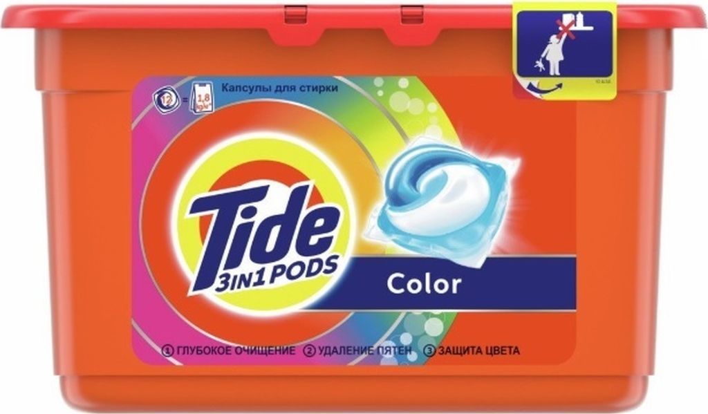 Капсулы для стирки Tide Color, 12шт купить с доставкой на дом, цены в ...