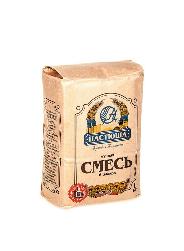 Смесь мучная 8 злаков НАСТЮША, 1кг купить с доставкой на дом, цены в ...