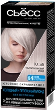 Осветлитель для волос Сьёсс 10-55 Ультраплатиновый блонд без желтизны, 115мл