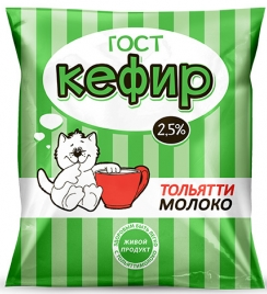 Кефир Тольяттимолоко ГОСТ 2.5%, 400г
