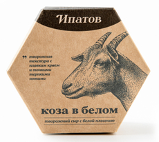 Сыр Ипатов Мастерская сыра Коза в белом с благородной белой плесенью мягкий 50%, 110г