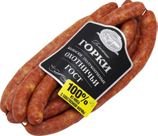 Колбаски Ближние горки Охотничьи полукопченые, ~400г